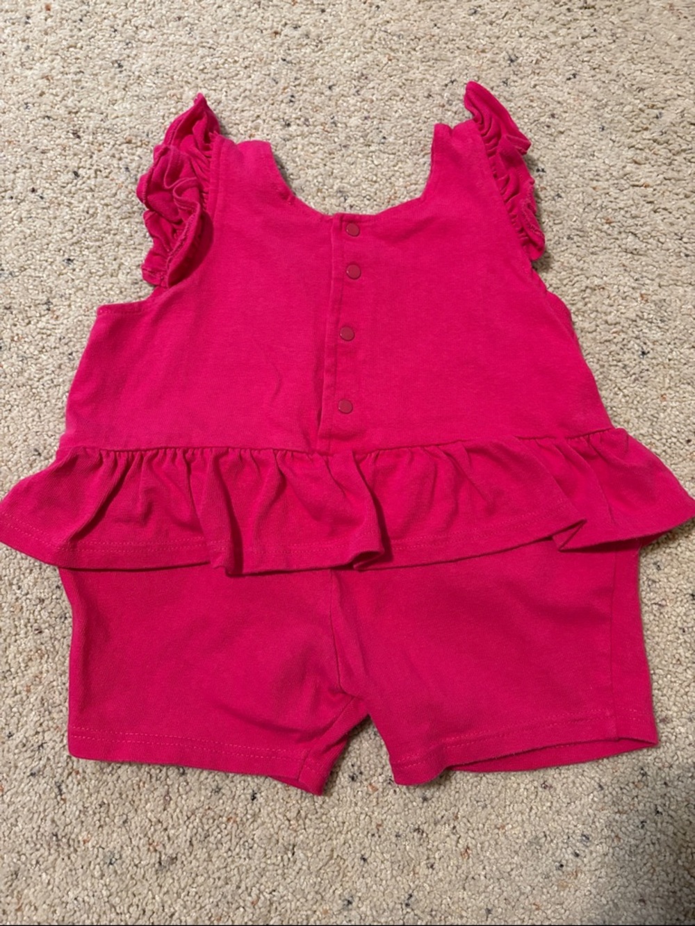 The Children's Place Hot Pink Ruffle One-Piece Bodysuit - Picture 2 of 3